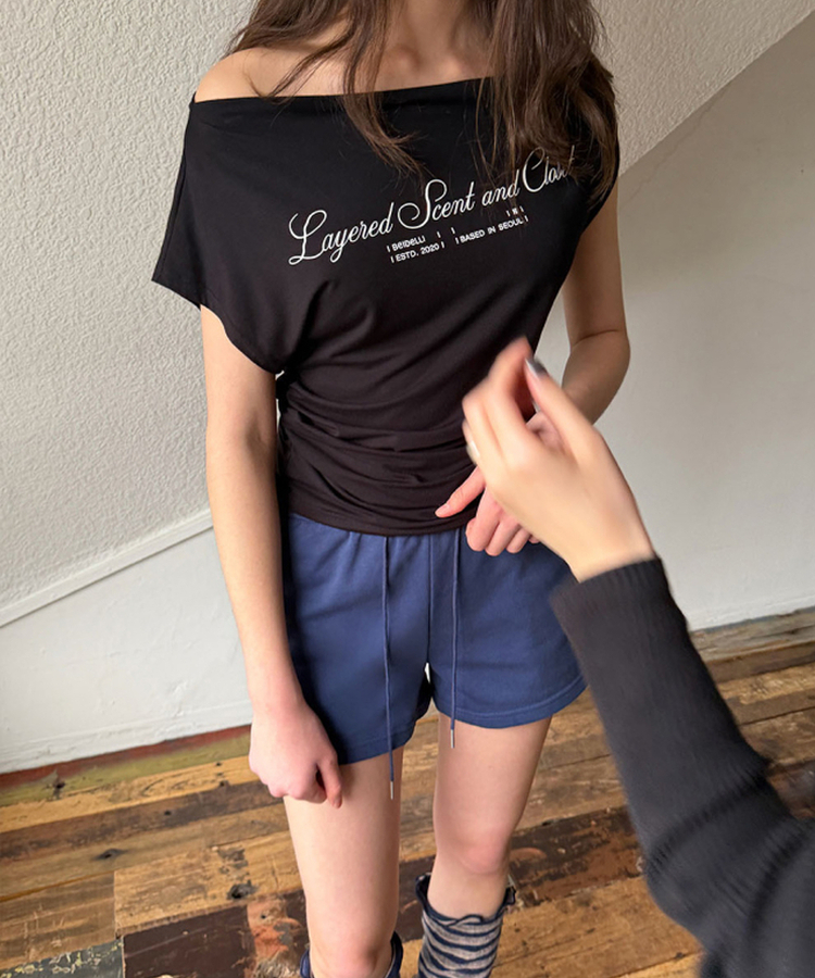 レーストラックラインショートパンツ NAVY