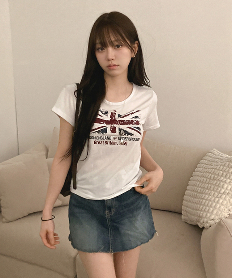 ロンドンプリント半袖Tシャツ WHITE