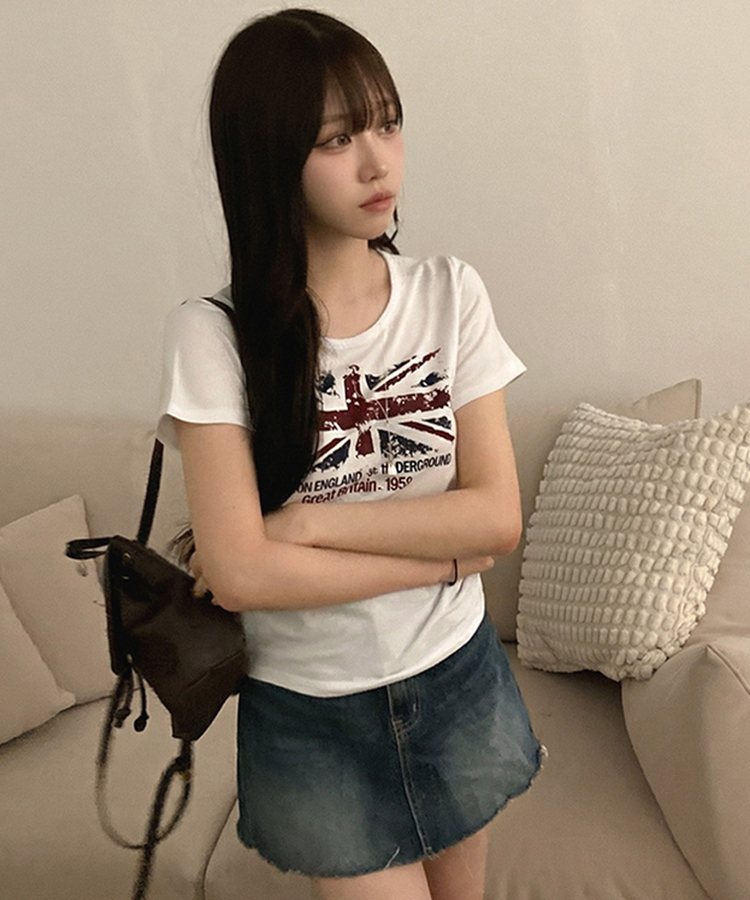 ロンドンプリント半袖Tシャツ WHITE