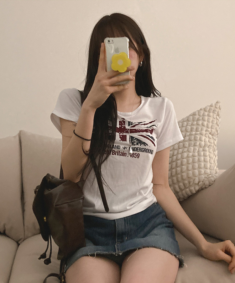 ロンドンプリント半袖Tシャツ WHITE