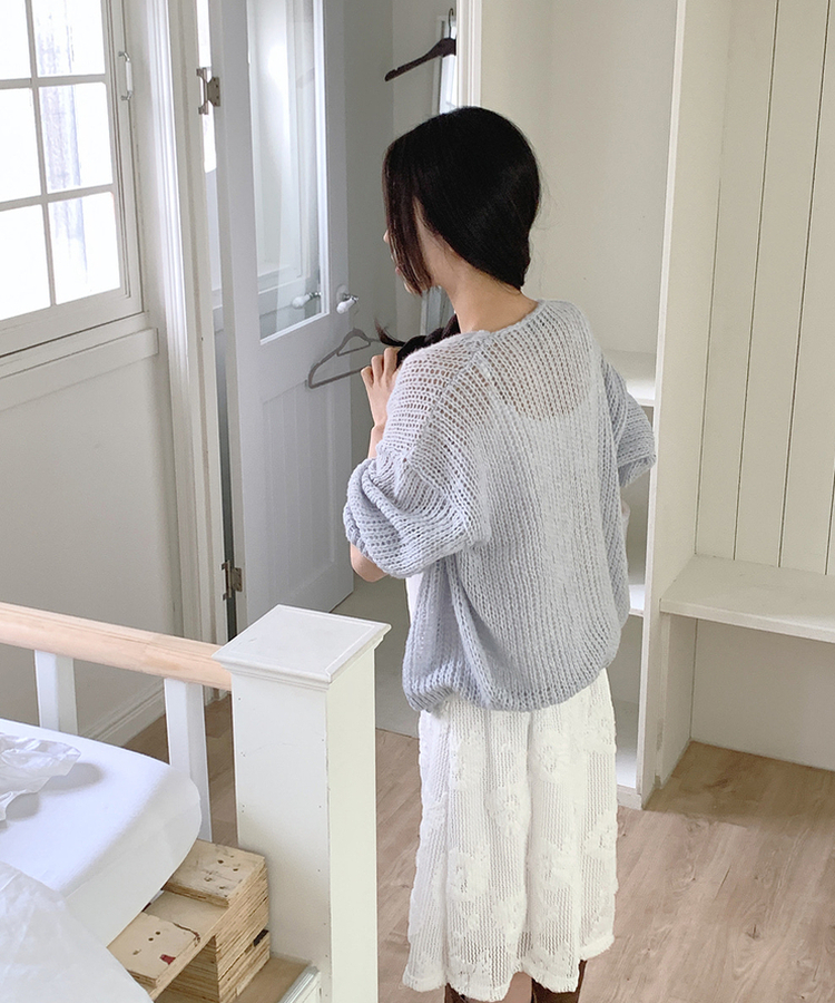 デイリーカーディガン(6color) SKY BLUE