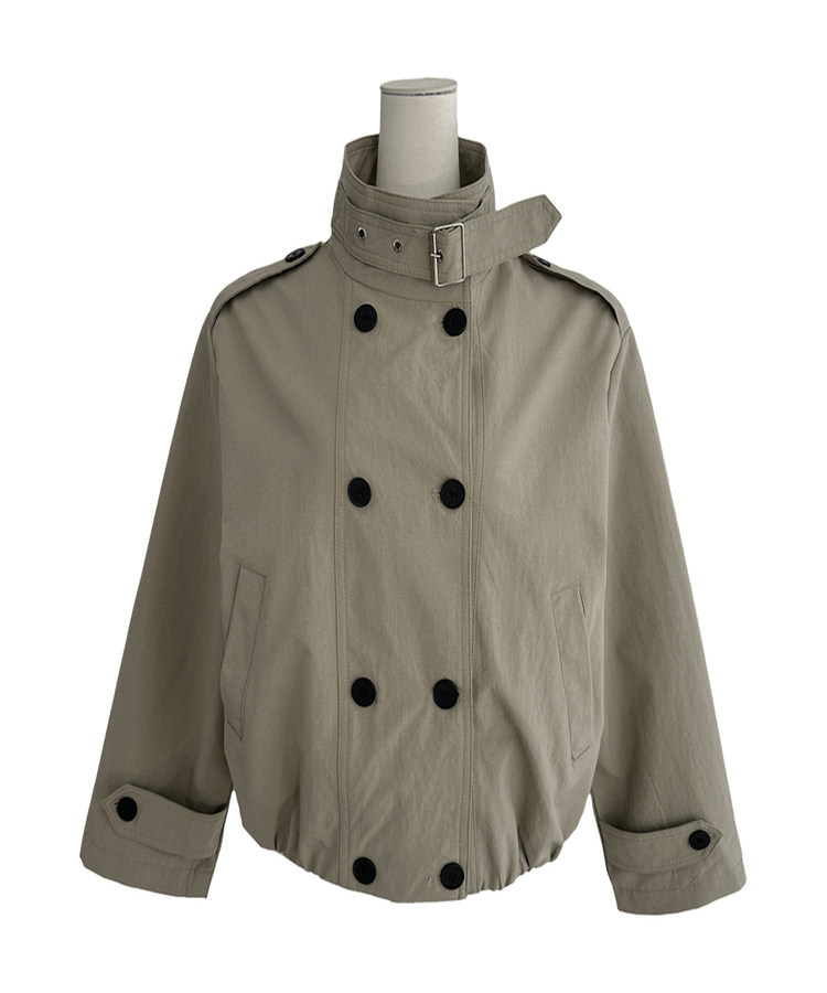 ハイネックショートトレンチジャケット