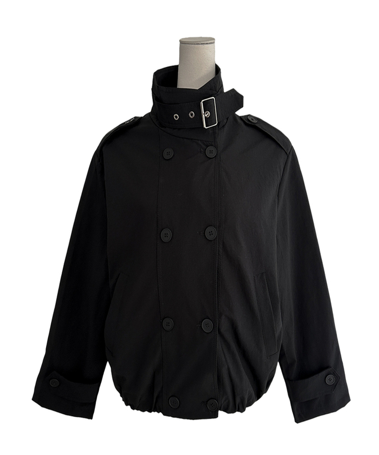 ハイネックショートトレンチジャケット