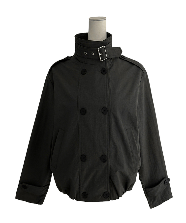 ハイネックショートトレンチジャケット