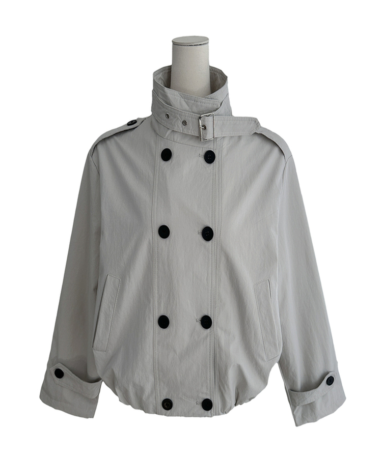 ハイネックショートトレンチジャケット