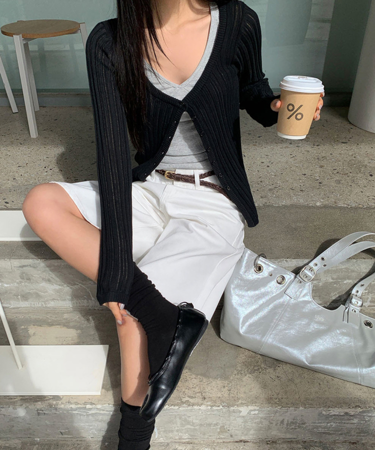 【丈別】コットンバミューダパンツ WHITE