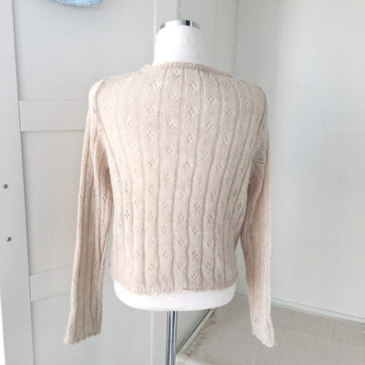 ビンテージシースルーニット長袖ボレロ(5color)