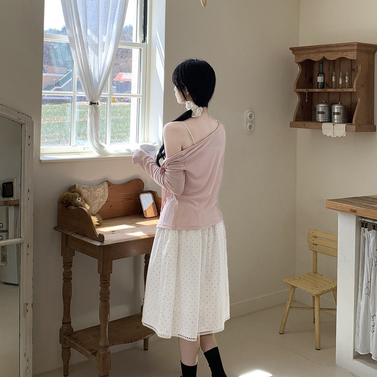 ベーシックリブカーディガン(5color) PINK