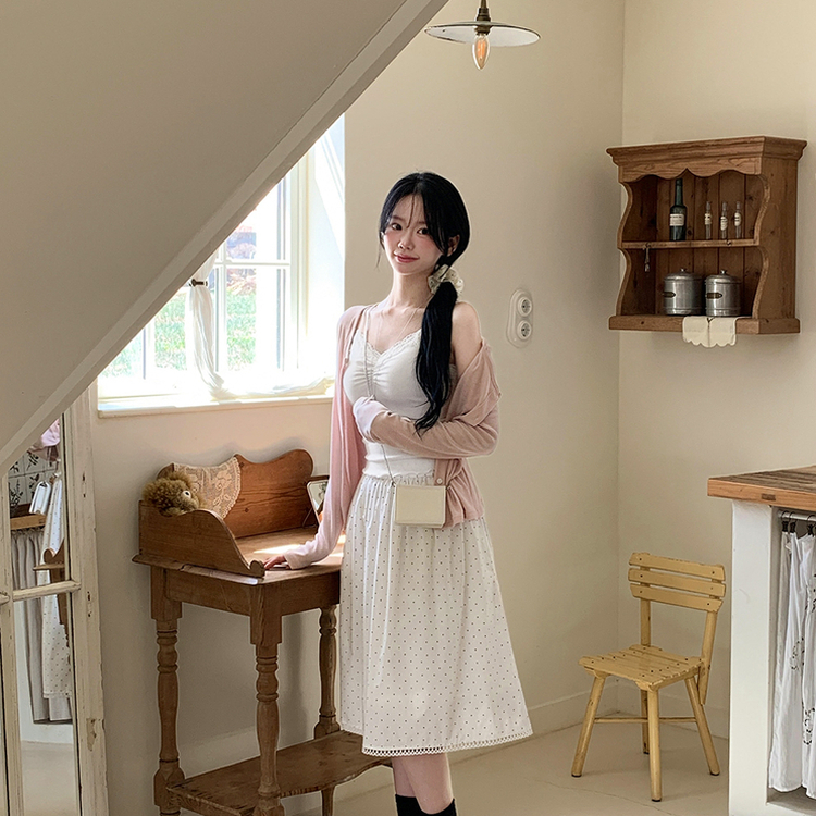 ベーシックリブカーディガン(5color) PINK