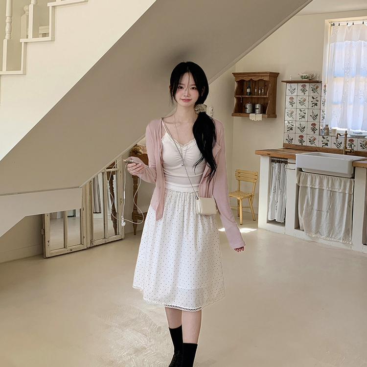 ベーシックリブカーディガン(5color) PINK