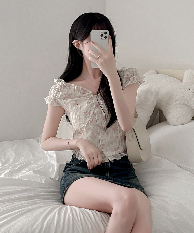 ローズレースブラウス IVORY