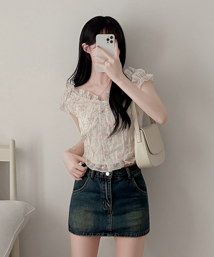 ローズレースブラウス IVORY
