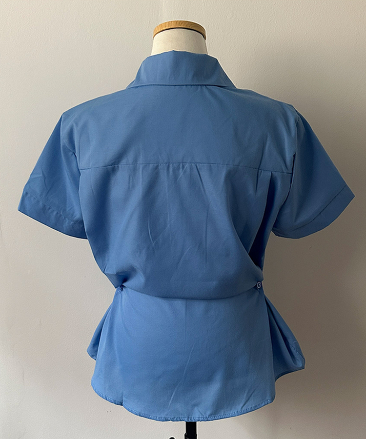 サイドスナップ半袖シャツブラウス