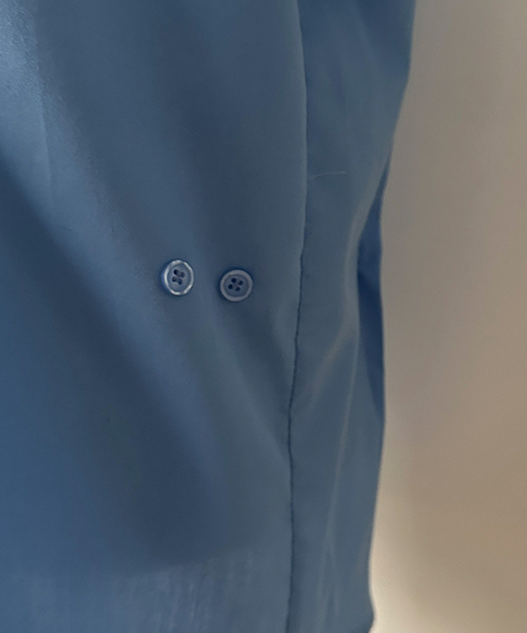 サイドスナップ半袖シャツブラウス