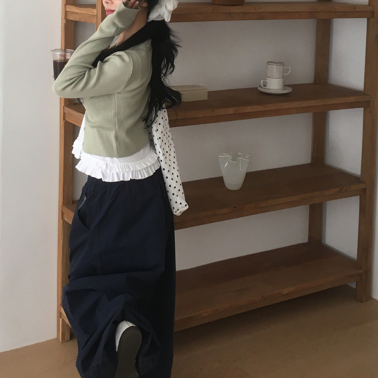 リブニットやわらかカーディガン(8color) MINT