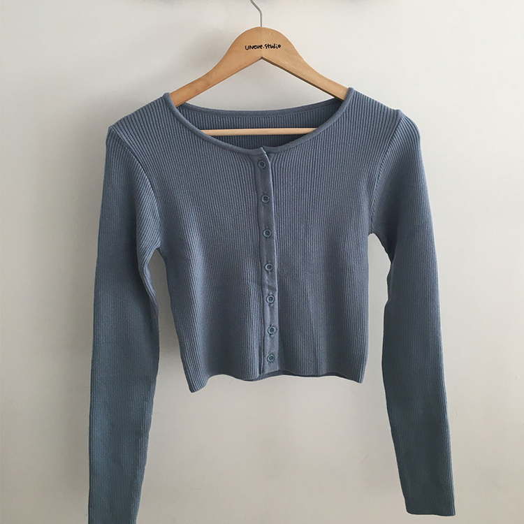 リブニットやわらかカーディガン(8color)