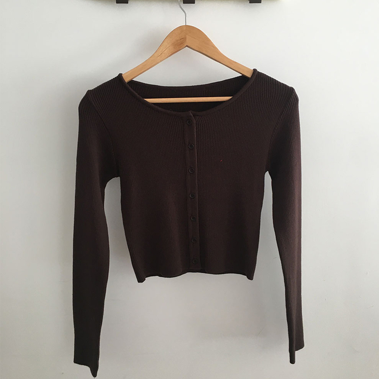 リブニットやわらかカーディガン(8color)