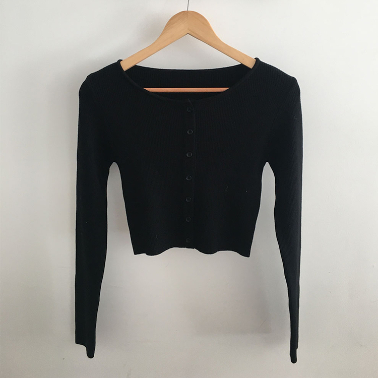 リブニットやわらかカーディガン(8color)