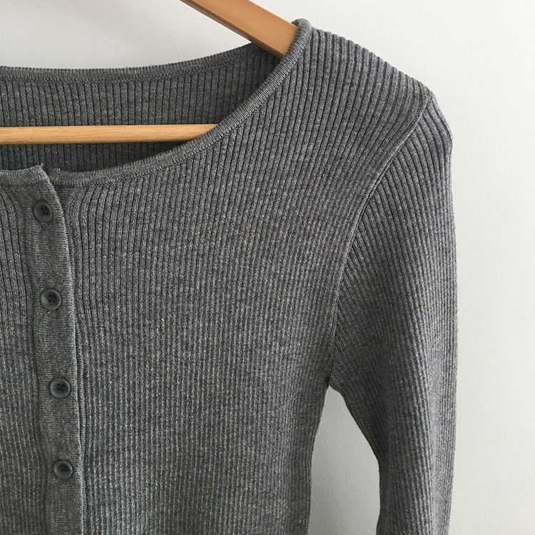 リブニットやわらかカーディガン(8color)