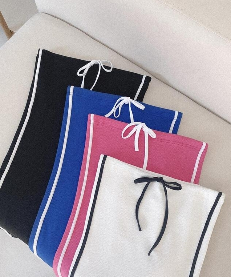 バイカラーリボンミニワンピース