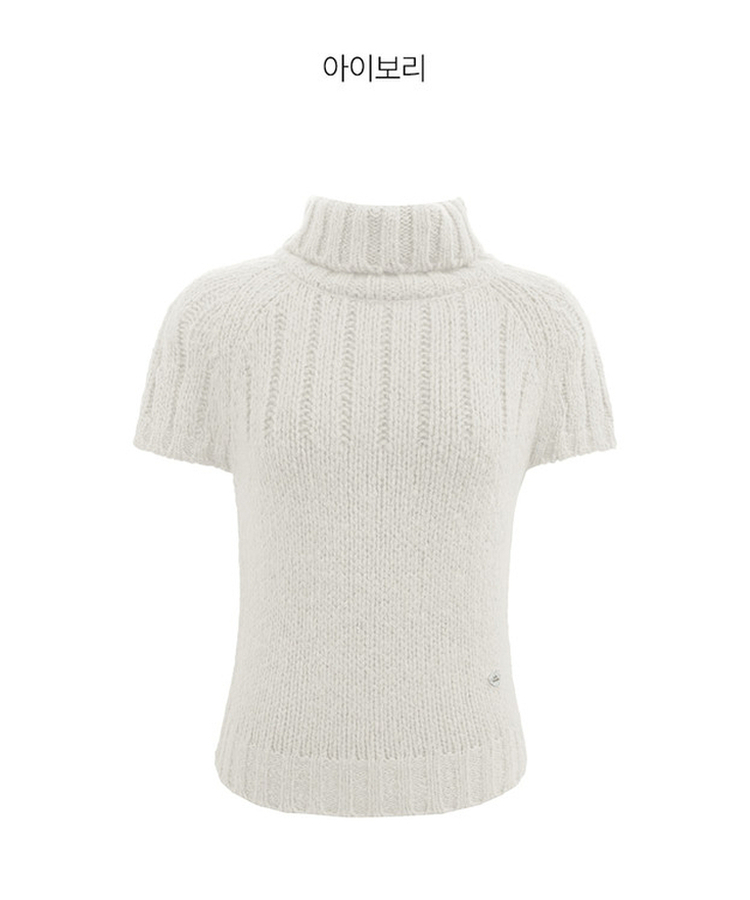 ハートペンダント半袖ニット