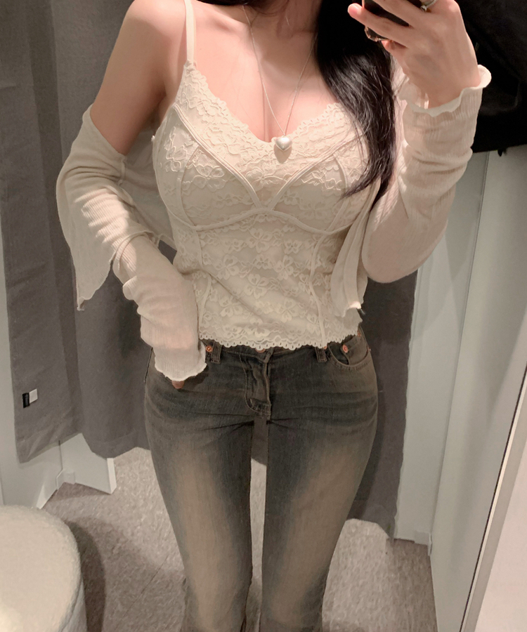 バックポケットブーツカットデニム MID DENIM