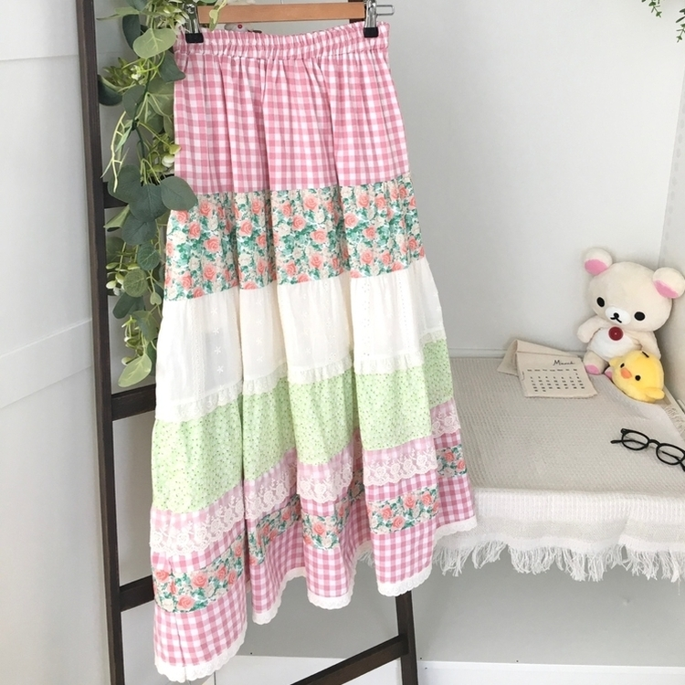 バンディングボヘミアンロングスカート