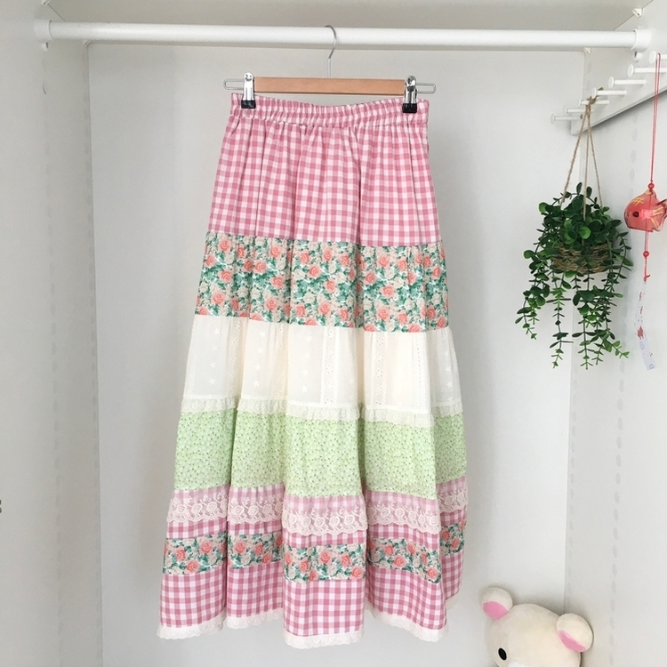 バンディングボヘミアンロングスカート