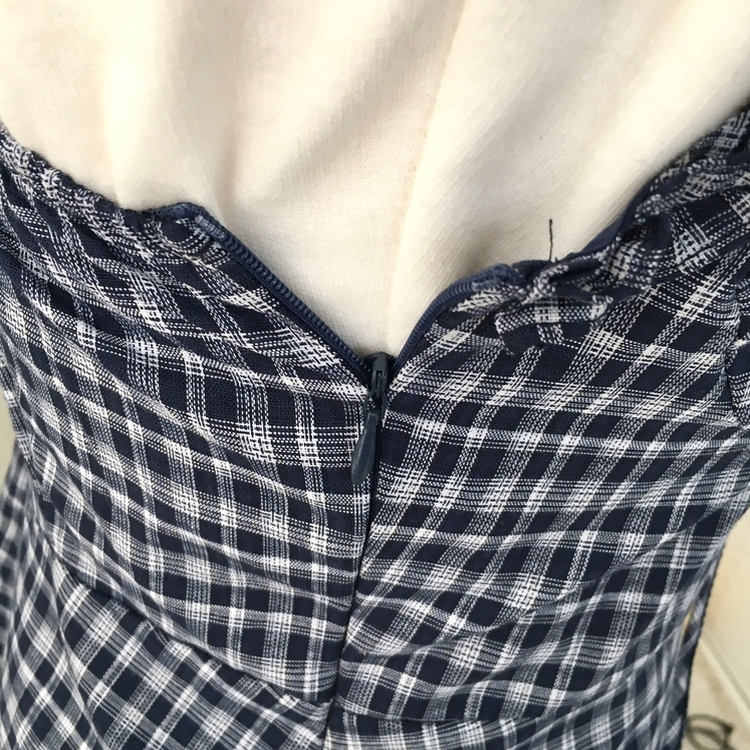 リボンチェックキャミソールミニワンピース