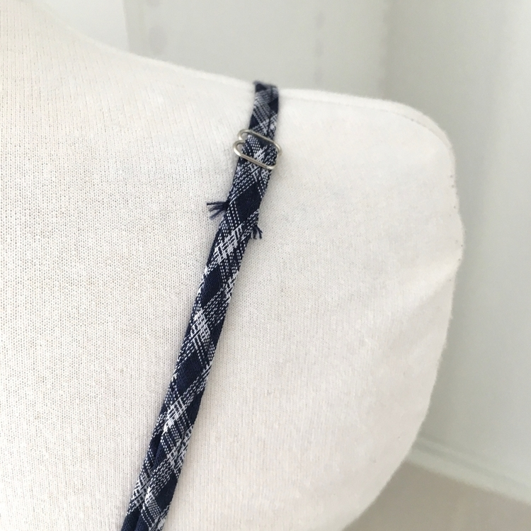 リボンチェックキャミソールミニワンピース