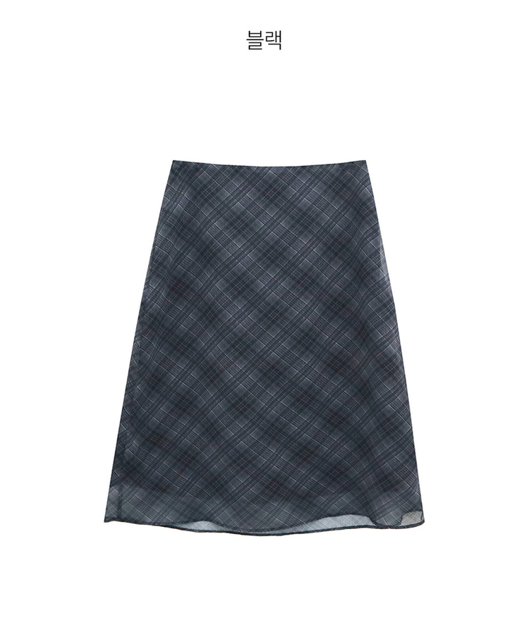 チェックフレアミディスカート