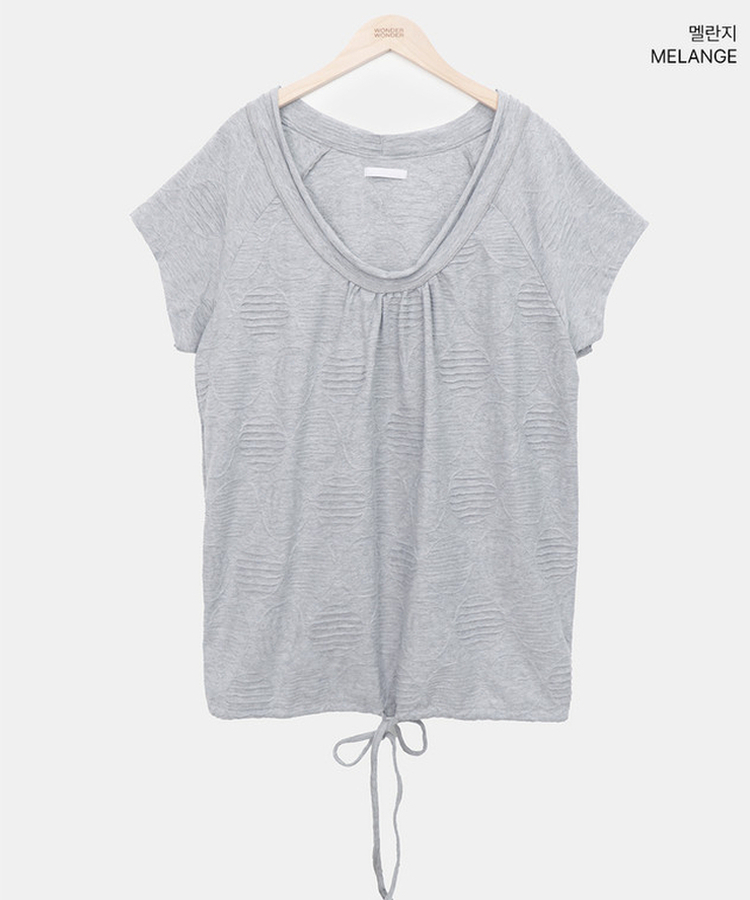 ビッグドットオフショルダー半袖Tシャツ