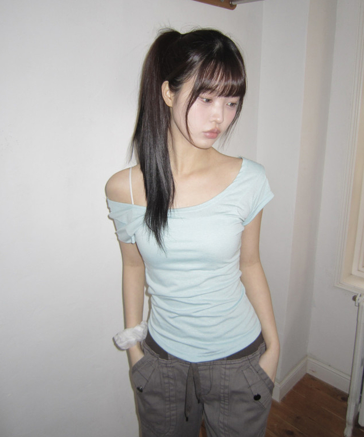 デイリーUネック半袖Tシャツ(5color) SKYBLUE