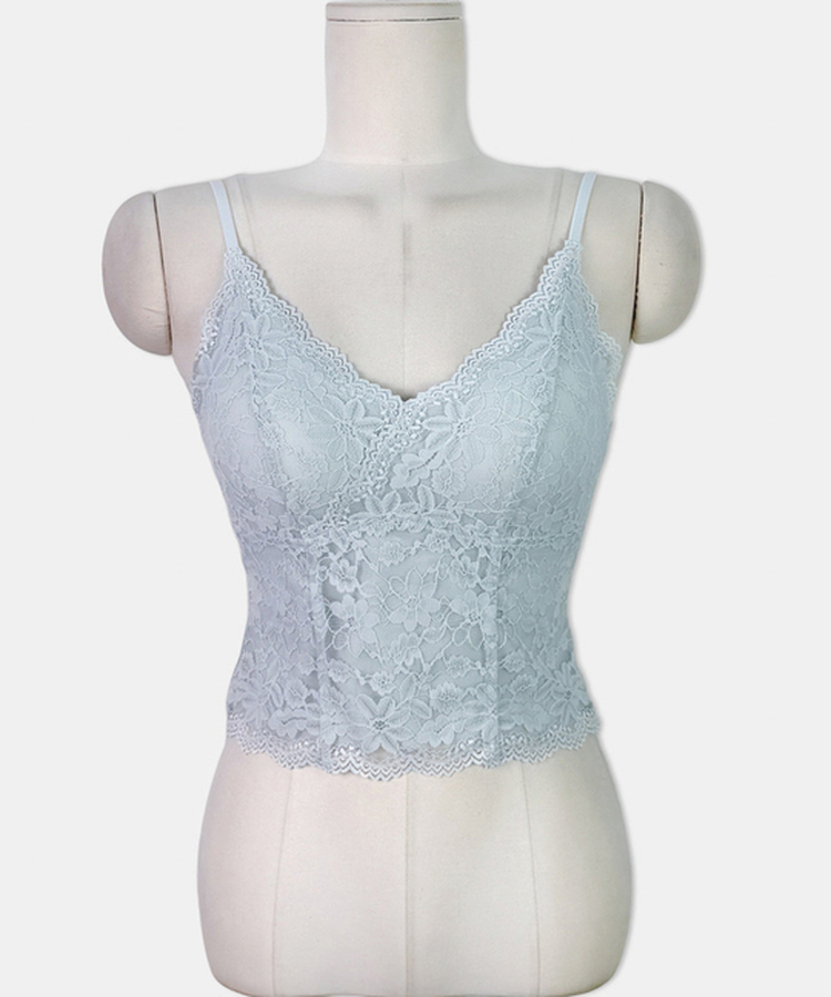 【カップ付き】レーススリムフィットキャミソール