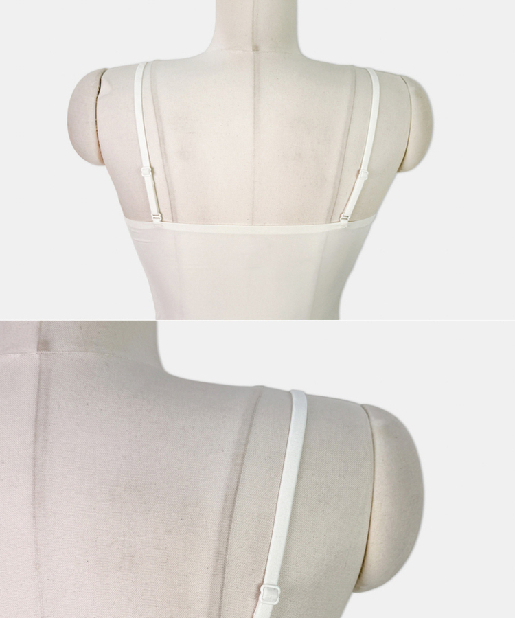 【カップ付き】レーススリムフィットキャミソール