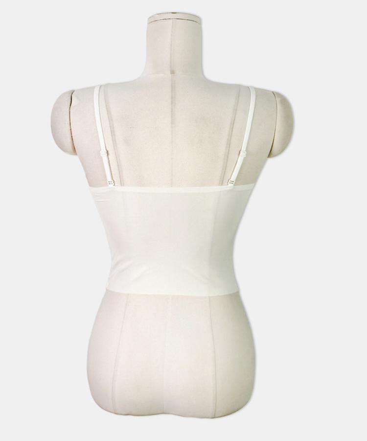 【カップ付き】レーススリムフィットキャミソール