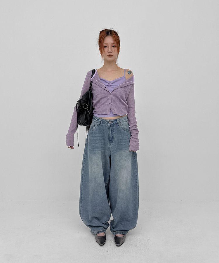 スティレットフラットシューズ GREY