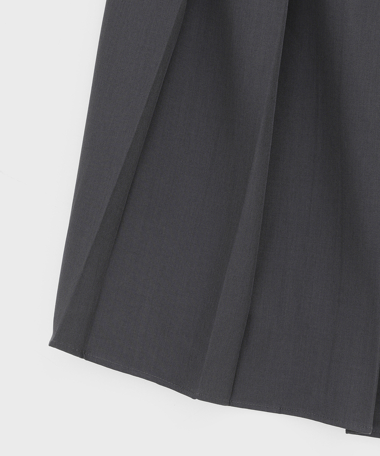 アンバランスプリーツラップミディスカート