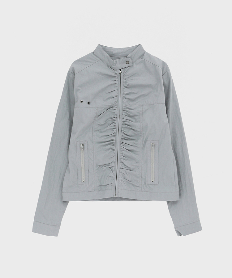 シアリングバイカーナイロンジャケット