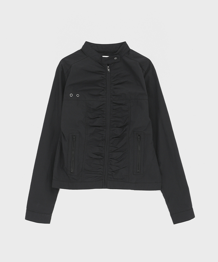 シアリングバイカーナイロンジャケット