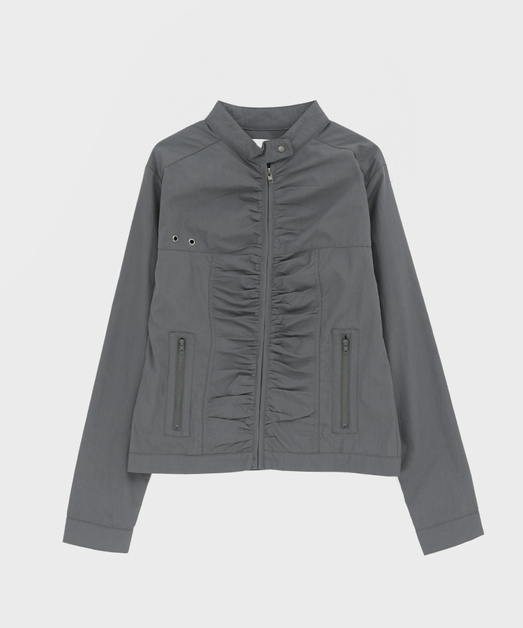 シアリングバイカーナイロンジャケット