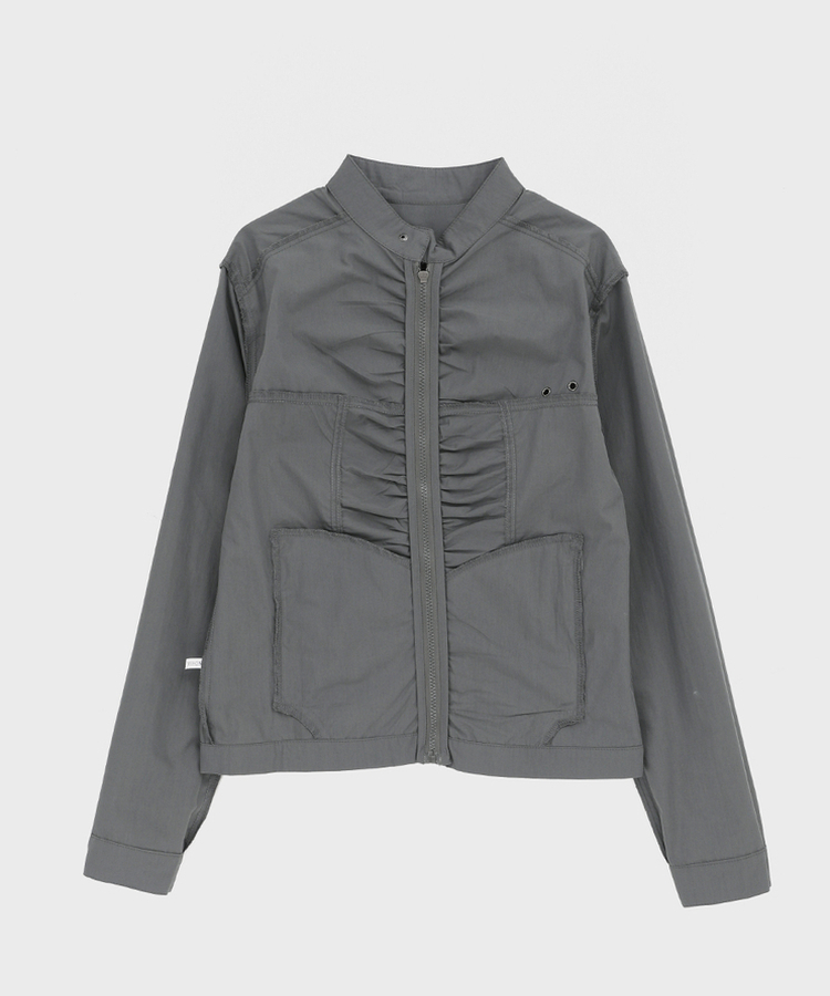 シアリングバイカーナイロンジャケット