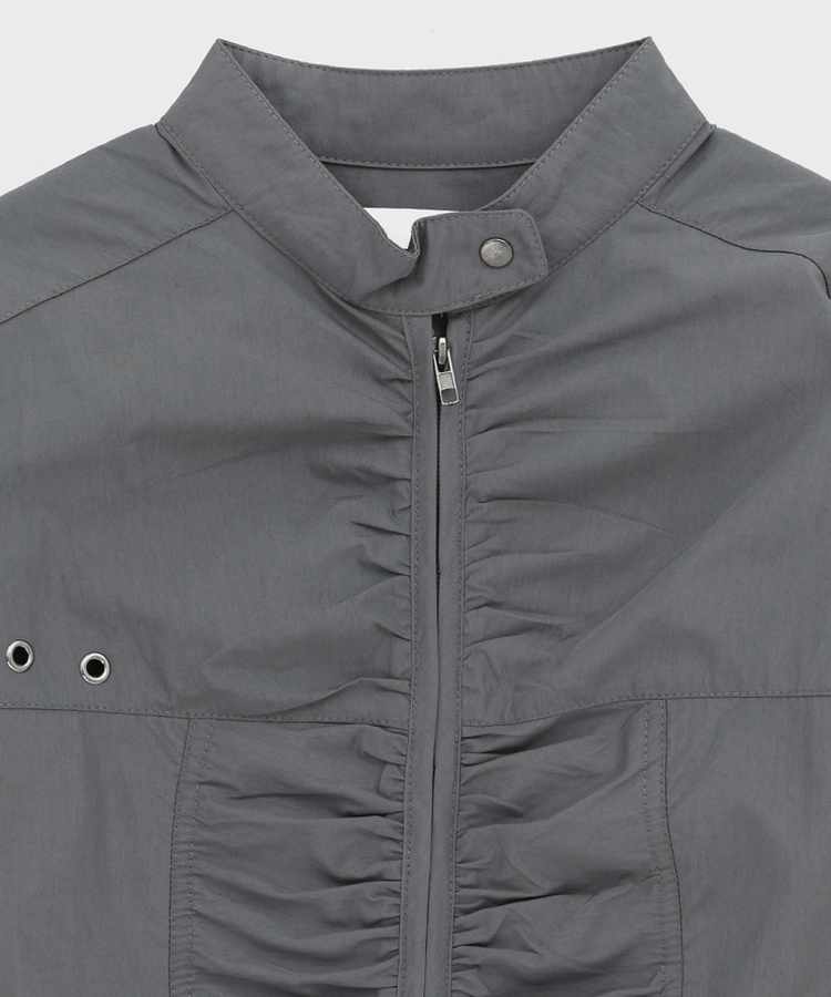 シアリングバイカーナイロンジャケット