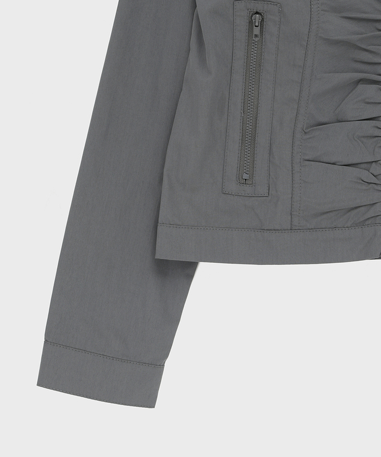 シアリングバイカーナイロンジャケット