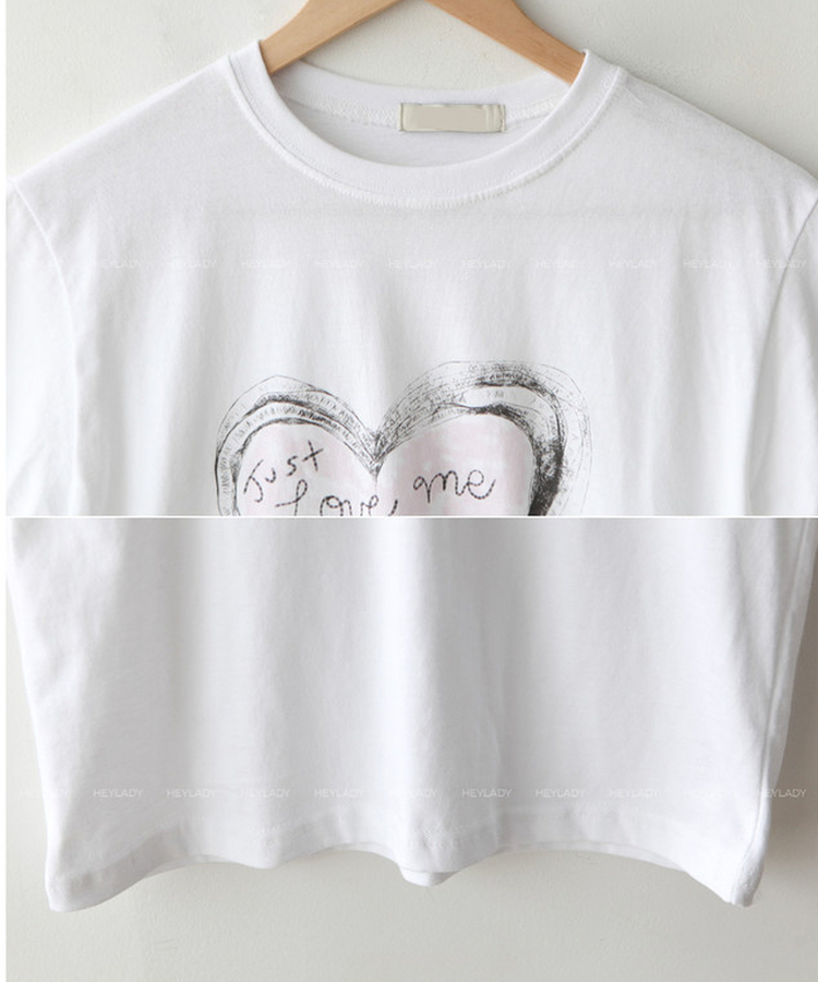 コットンプリント半袖Tシャツ