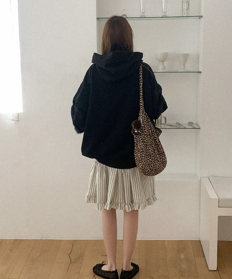 ストライプフリルミディスカート IVORY