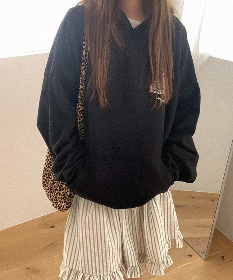 ストライプフリルミディスカート IVORY