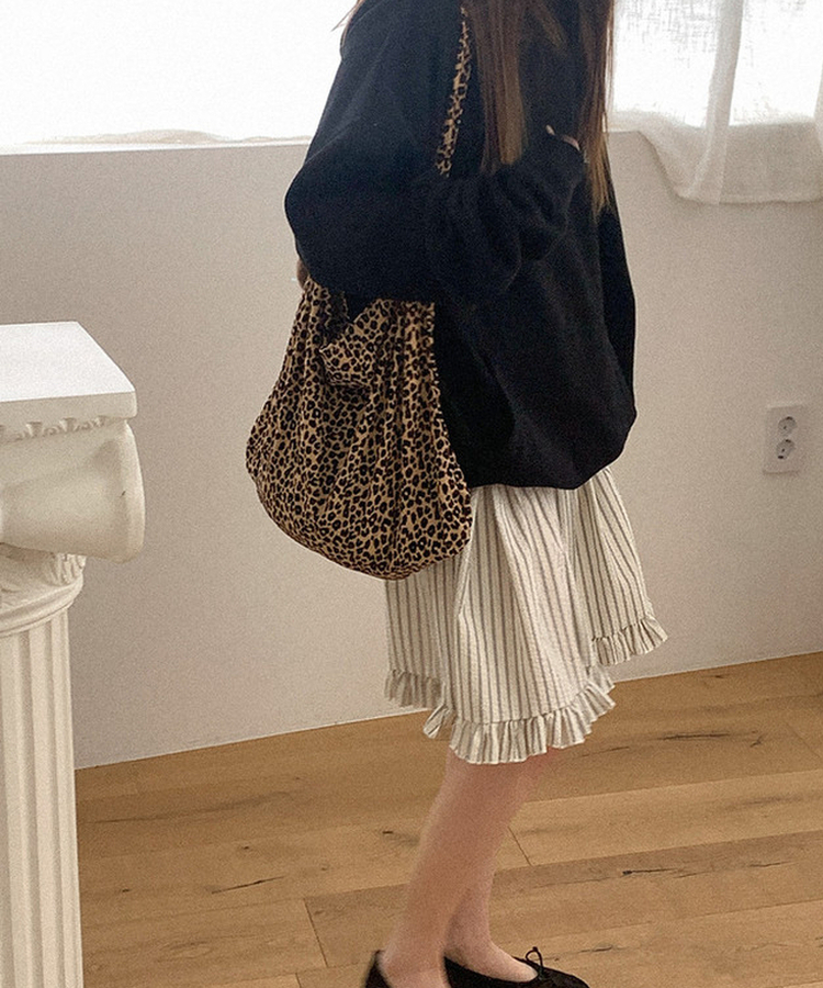 ストライプフリルミディスカート IVORY