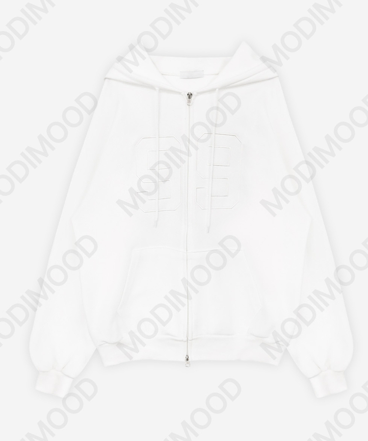 ナンバープリントフードジップアップ