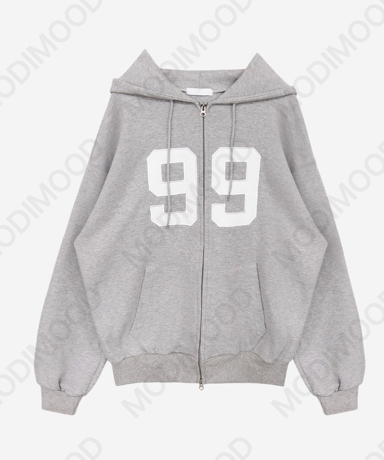 ナンバープリントフードジップアップ